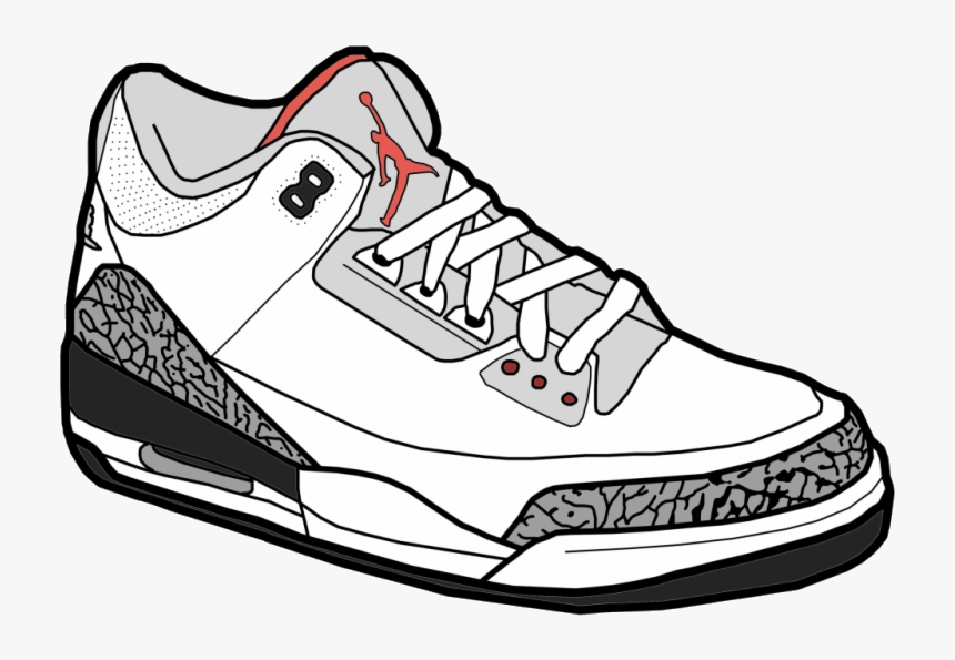 cartoon jordans drawing