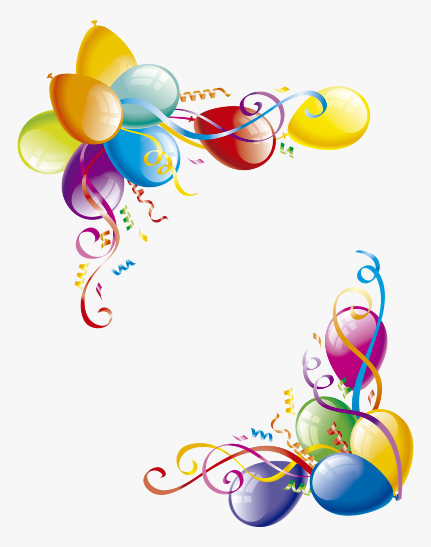 Transparent Globos Png - Birthday Border, Png Download, Free Download