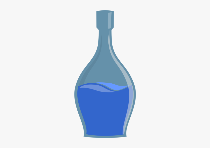 Blue,liquid,glass Bottle - Glass Bottle, HD Png Download, Free Download