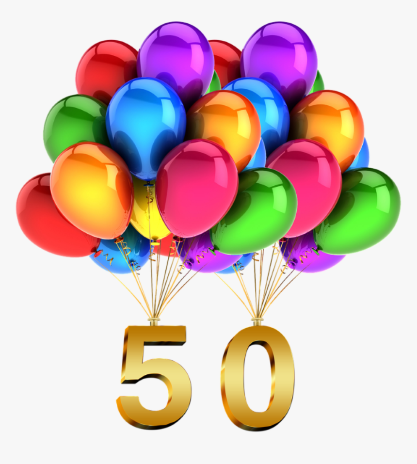 Globos, Cumpleaños, 50, Knallbunt, Volador, Float - Last Night Before Turning 50, HD Png Download, Free Download