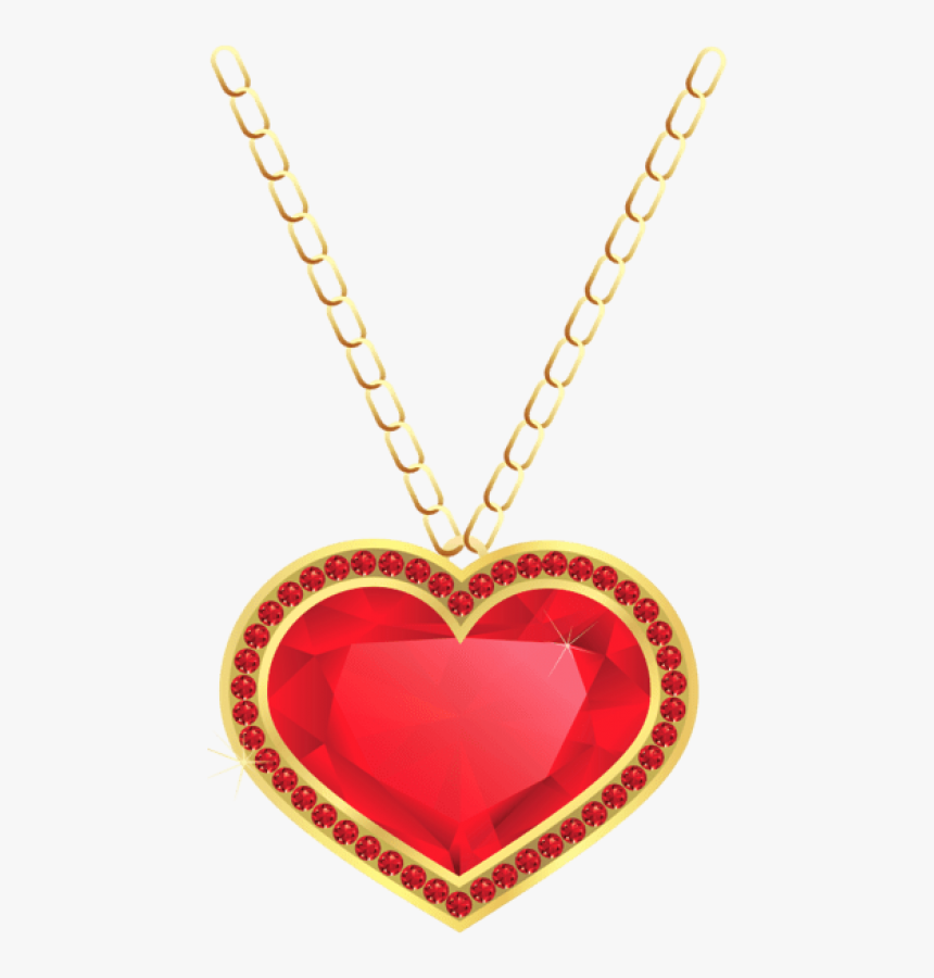 Svg Stock Heart Chain Clipart - Transparent Background Necklace Clipart, HD Png Download, Free Download