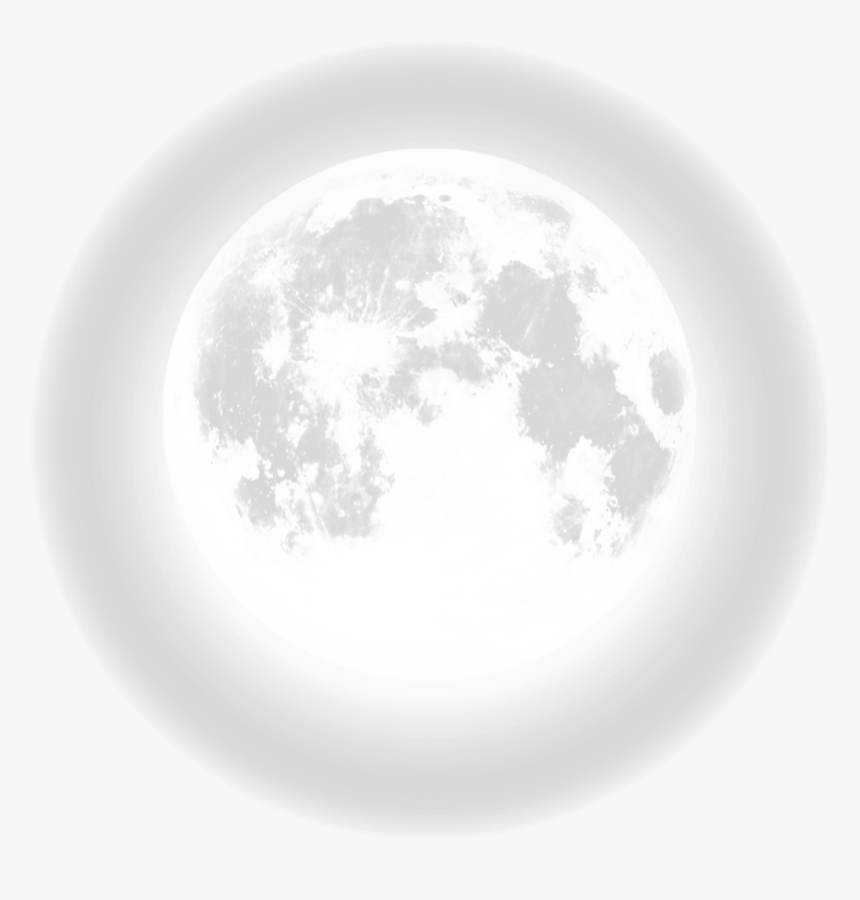 Ftestickers Sky Moon Glowing Blackandwhite - Moon Png Full Hd, Transparent Png, Free Download