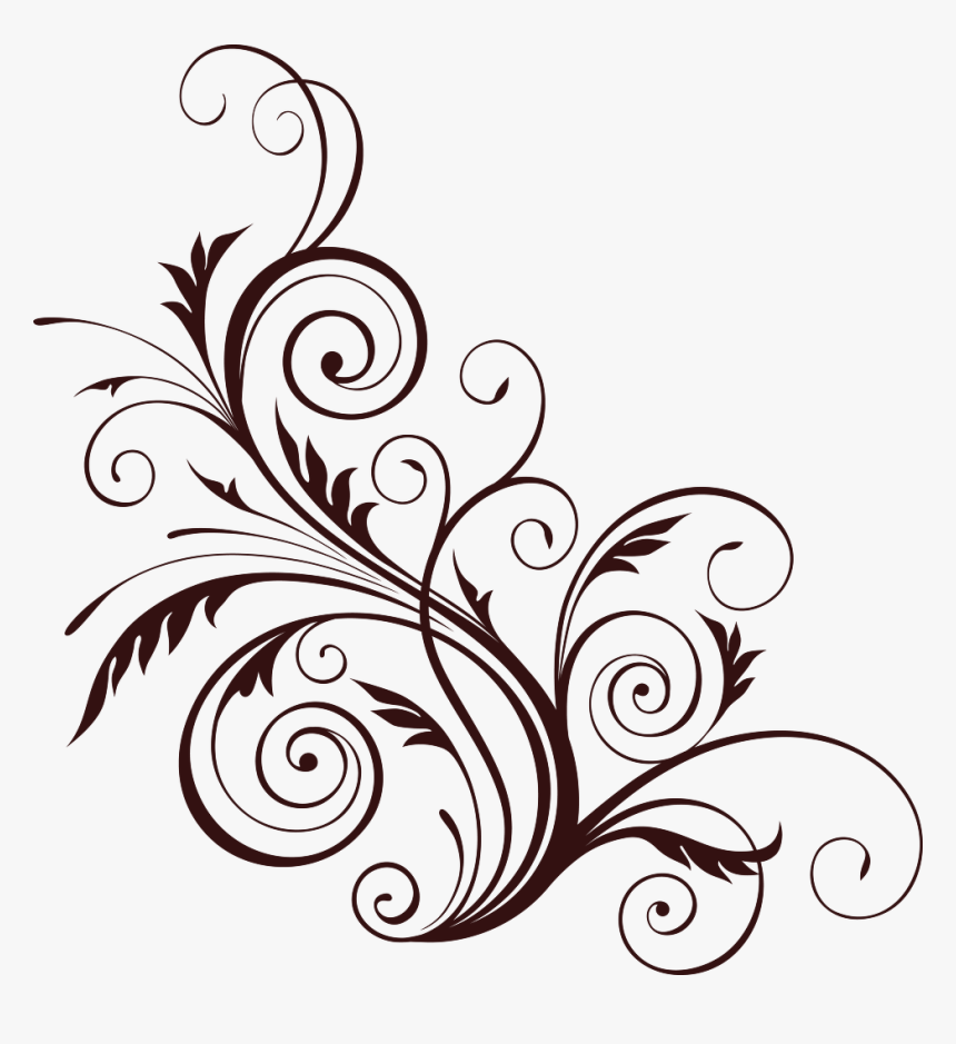 Brown Floral Png Template - Flower Design Pattern Png, Transparent Png, Free Download