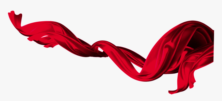 Satin Ribbon Red Flying Dance - Flying Red Ribbon Png, Transparent Png, Free Download