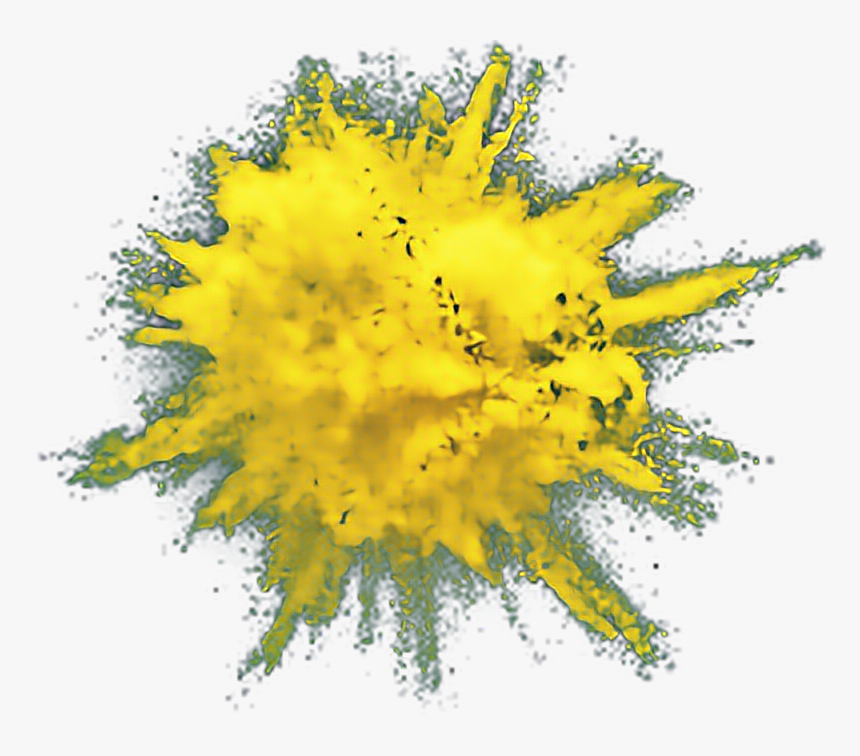 #yellow #explosion #powder, HD Png Download, Free Download