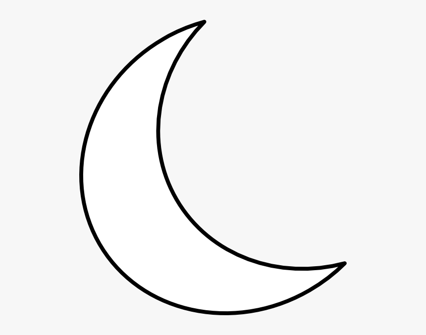 Moon Crescent Png -crescent Shape Clip Art At Clker - White Crescent Moon Shape, Transparent Png, Free Download