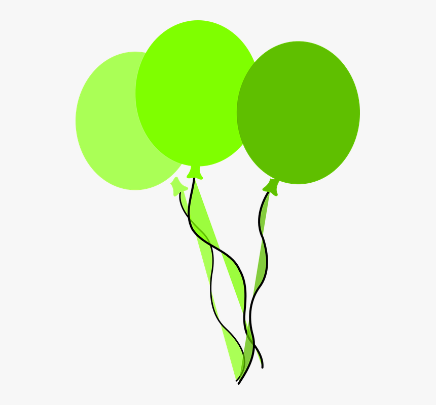 Globos, Verde, Fiesta De Cumpleaños, Celebración - Green Balloons Clip Art, HD Png Download, Free Download