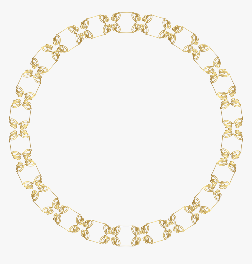 Necklace Clipart Round Gold - Круглая Рамка * Png, Transparent Png, Free Download
