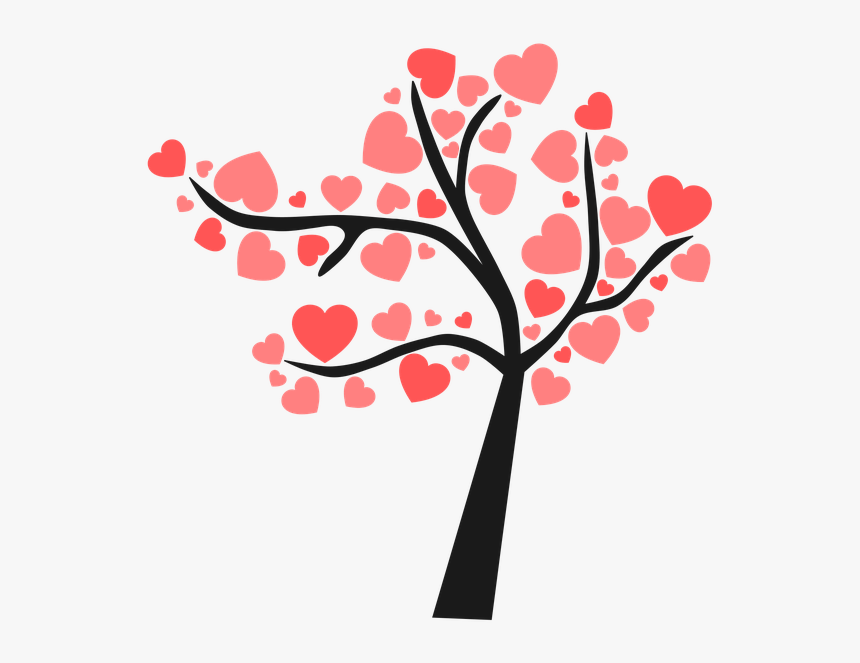 Tree, Heart, Hearts, Love, Red, Red Hearts - Arbol De Corazones Png, Transparent Png, Free Download