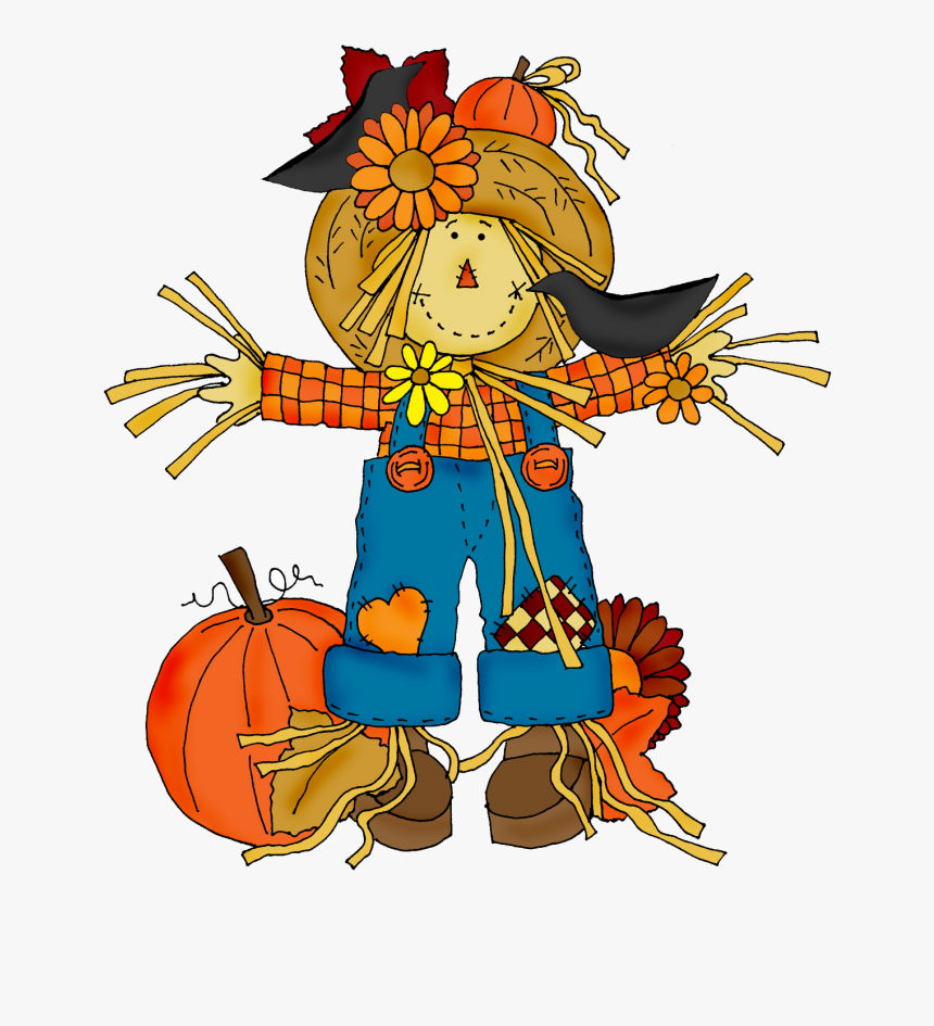 Desenhos Festa Junina Png Scarecrow With Pumpkins Clipart - Scarecrow Fall Clip Art, Transparent Png, Free Download