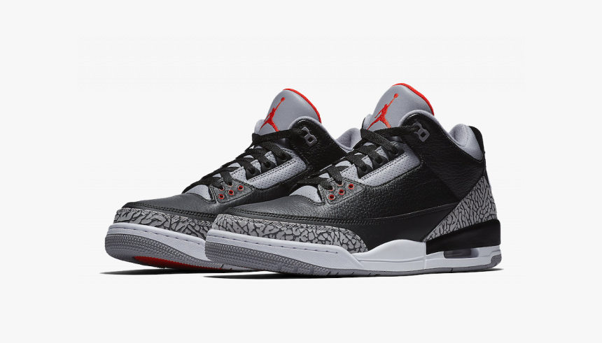 Air Jordan 3 Black Cement 2018, HD Png Download, Free Download