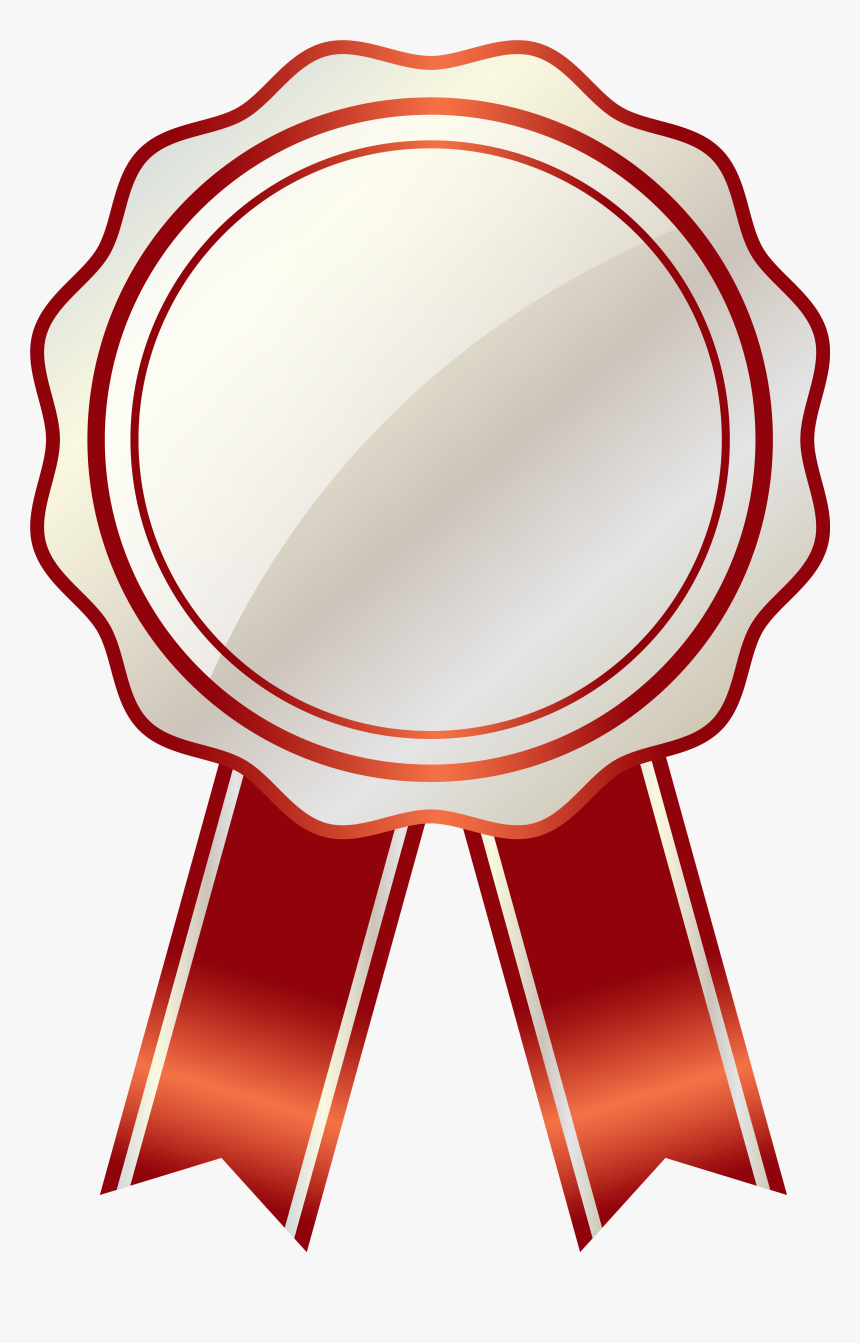 White Seal With Red Ribbon Png Clipart Imageu200b Gallery - Award Gold Ribbon Png, Transparent Png, Free Download