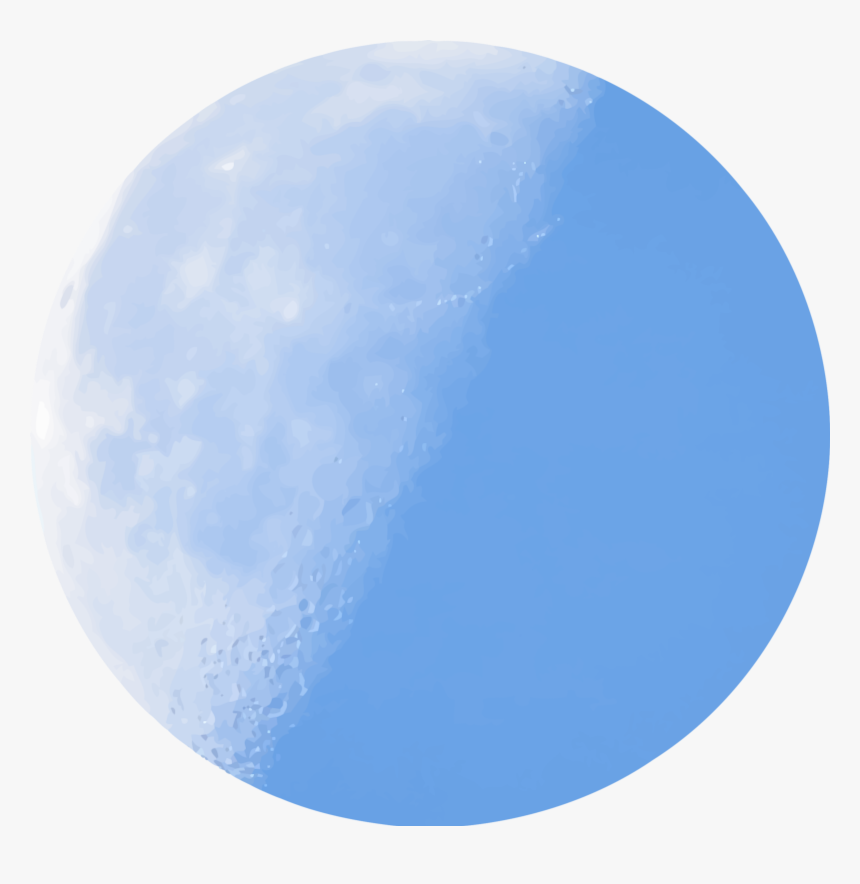 Isolated Half Moon In Daylight Icons Png - Full Blue Moon Clipart, Transparent Png, Free Download