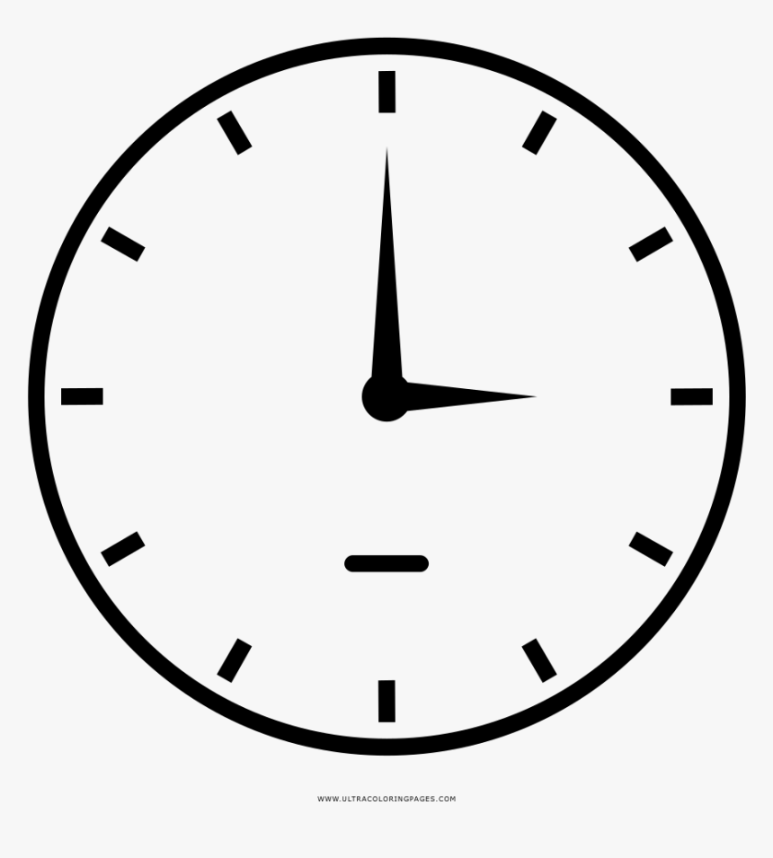 Clock Face Coloring Page - Free Clip Art Clock Faces, HD Png Download, Free Download