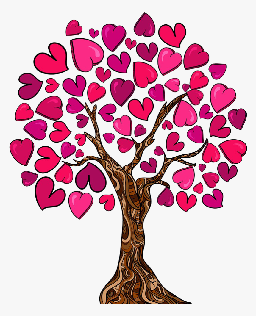 Family Tree Heart Love Clip Art - Family Tree And Heart Clipart, HD Png Download, Free Download