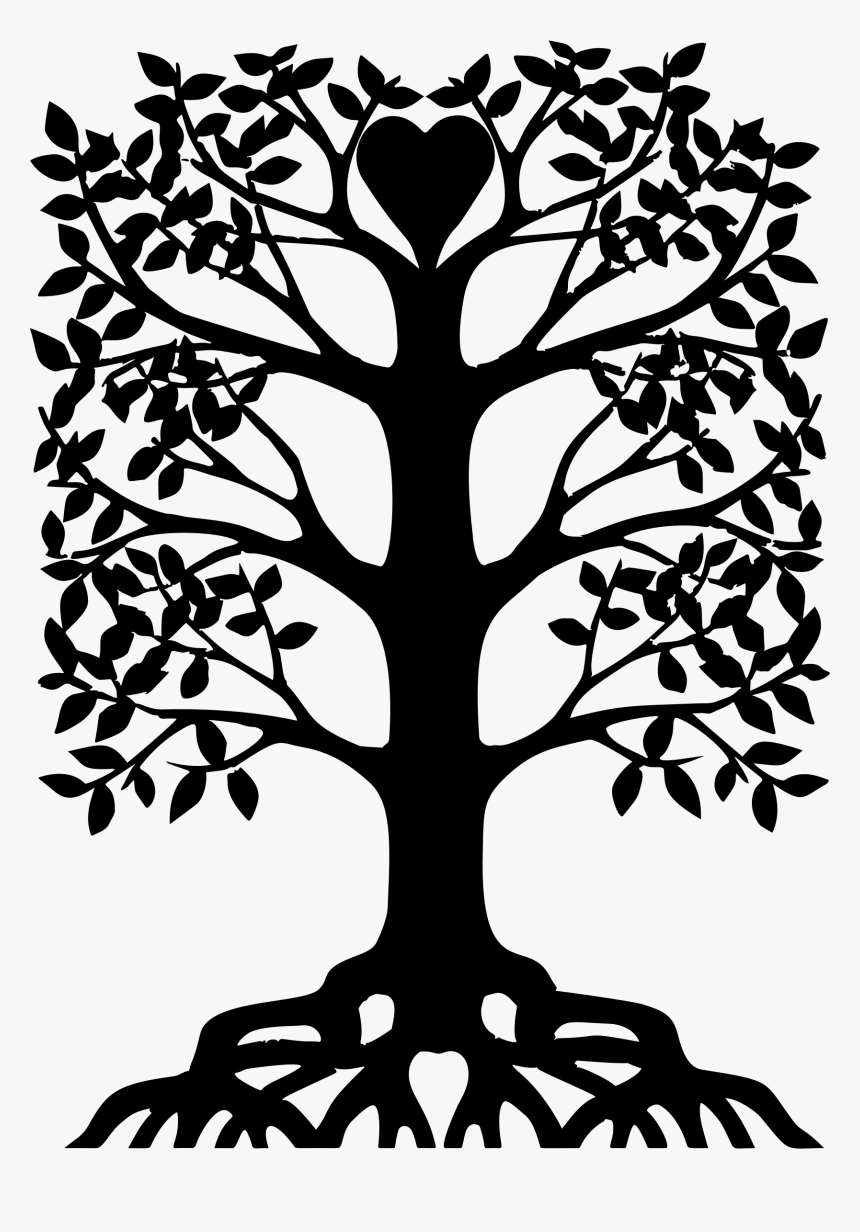 With Roots Big Image - Tree Clipart With Roots And Heart, HD Png Download, Free Download