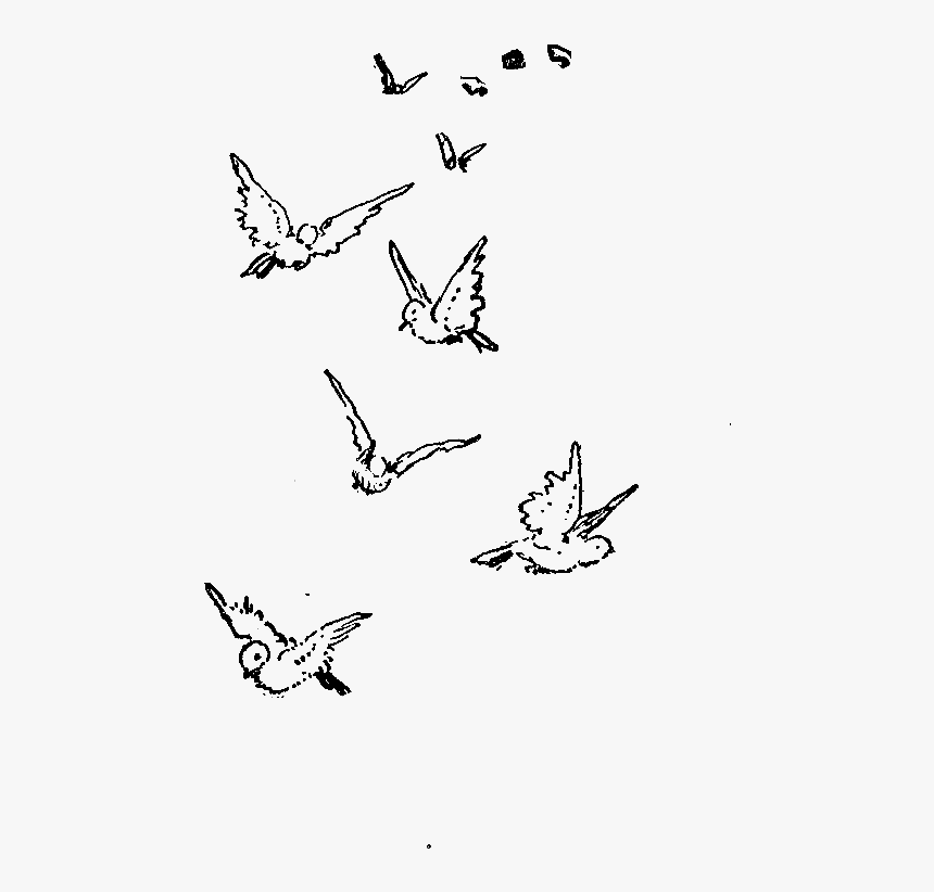 Dove Drawing At Getdrawings - Cute Flying Bird Drawing, HD Png Download, Free Download