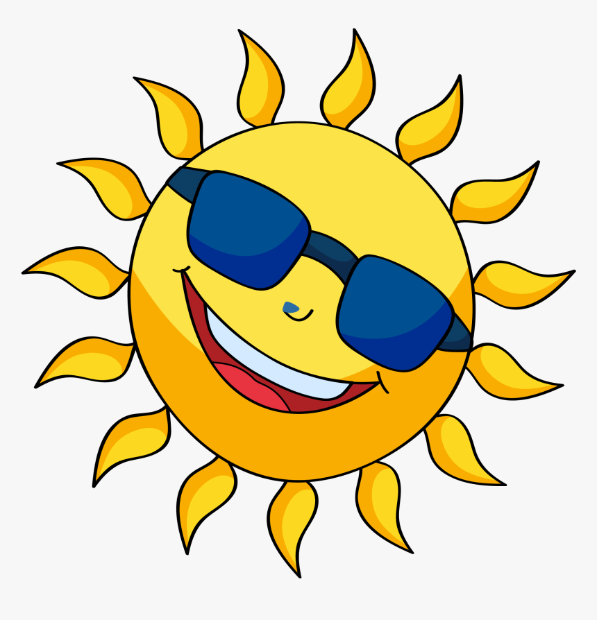 Sun Smiling Vector Cartoon Free Transparent Image Hq - Cartoon Sun Vector Png, Png Download, Free Download