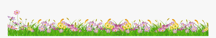 Grass With Flowers Clipart Png, Transparent Png, Free Download