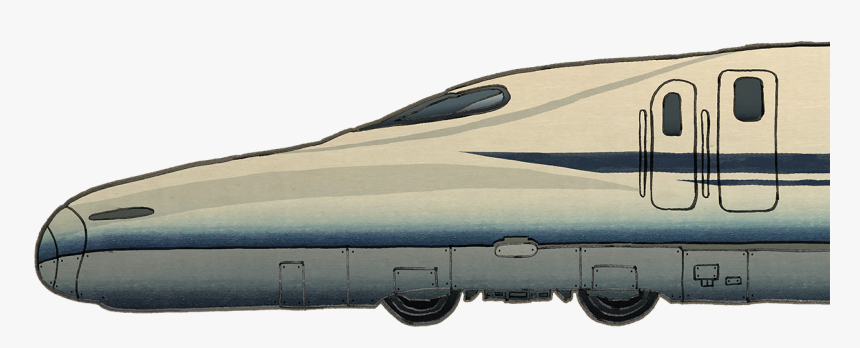 Bullet Train Png Clipart - Shinkansen Bullet Train Drawing, Transparent Png, Free Download