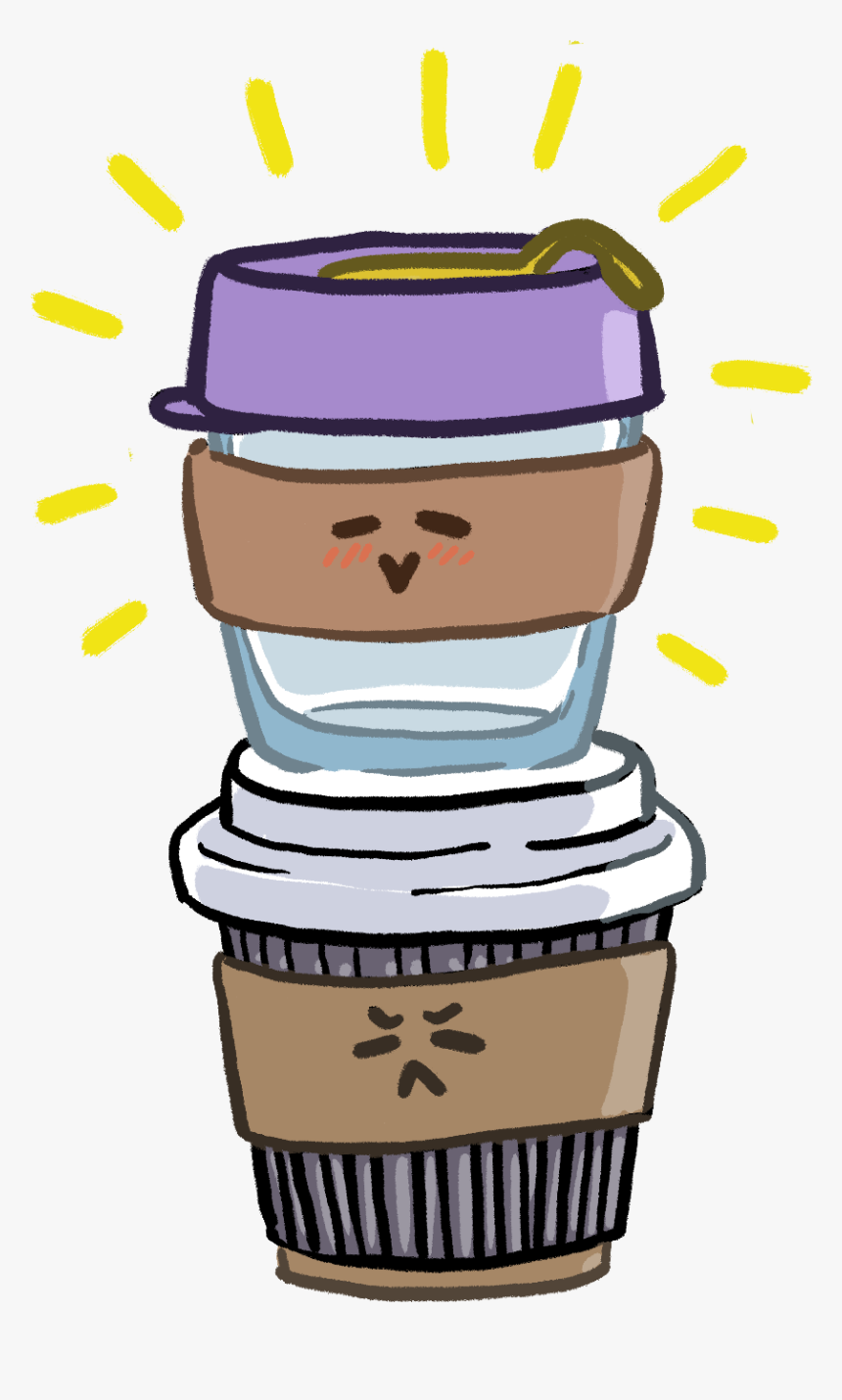 Reusable Coffee Cups - Reusable Coffee Cup Clipart, HD Png Download, Free Download