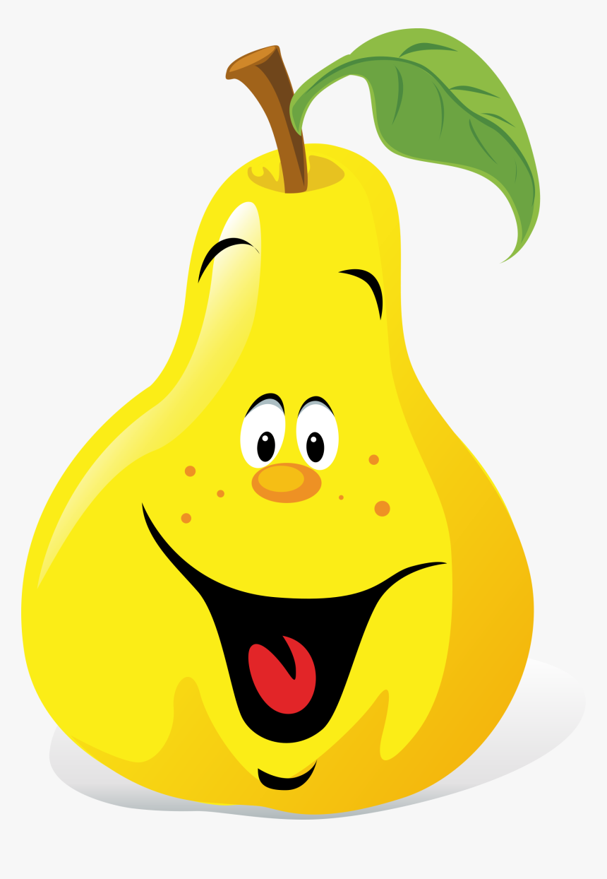 Face Clipart Pear - Cartoon Pear Clipart, HD Png Download, Free Download