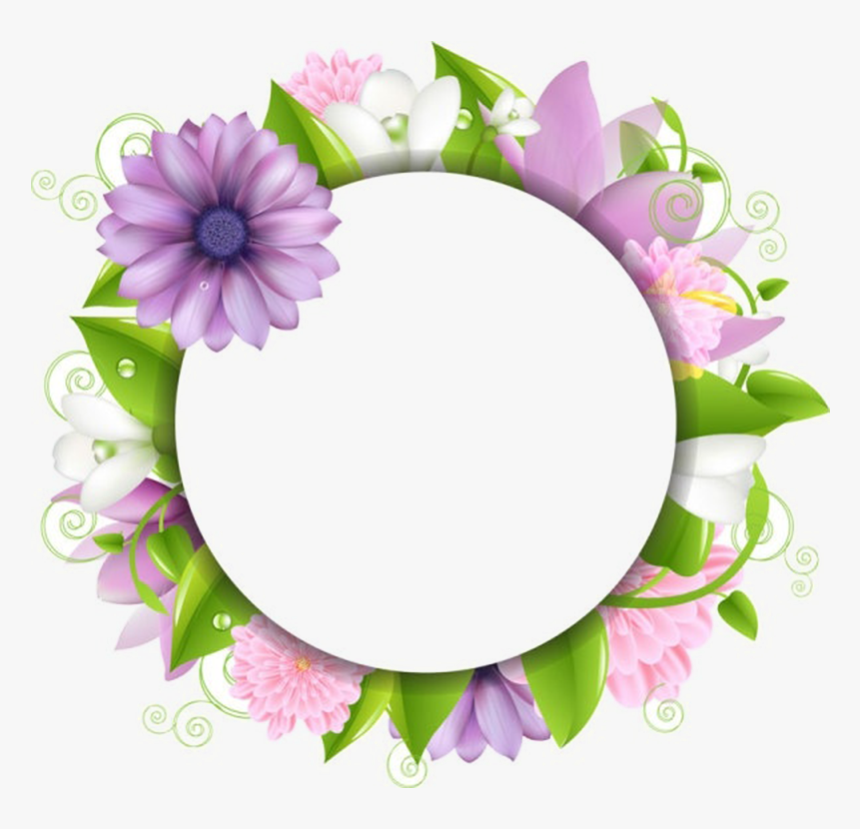Flower Borders And Frames Clipart - Design Flower Vector Background, HD Png Download, Free Download