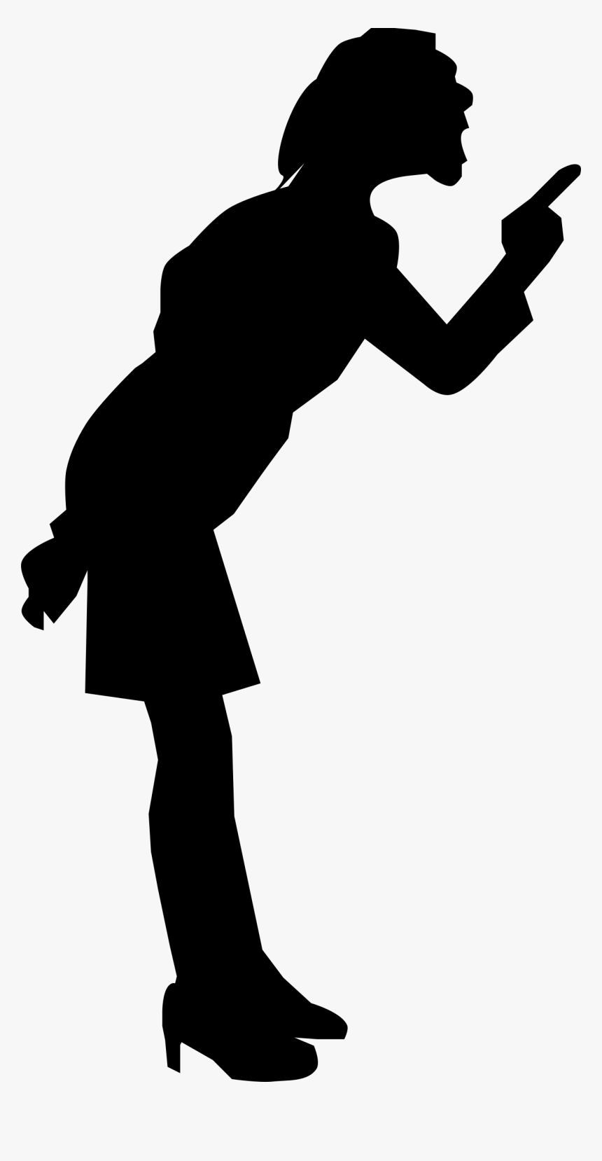 Silhouette Screaming Clip Art - Angry Person Silhouette Png, Transparent Png, Free Download