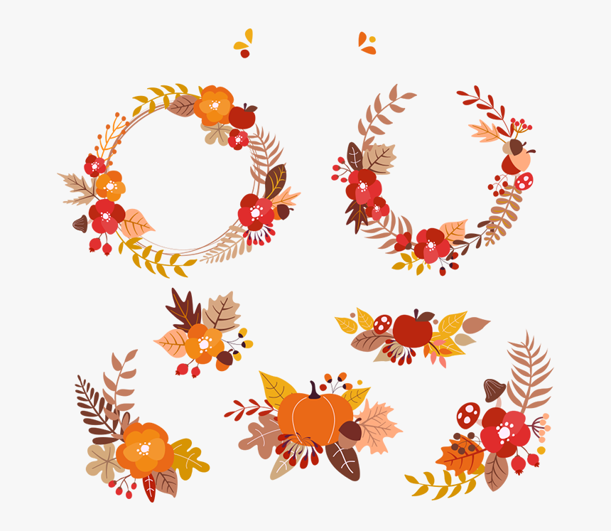 Autumn Leaf Wreath Transparent, HD Png Download, Free Download