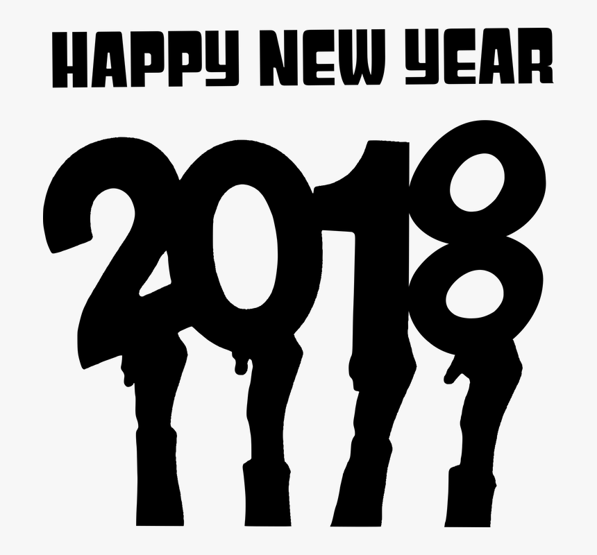 Feliz Ano Novo, 2018, Silhueta, Mãos, Ano, Ano Novo - New Year Whatsapp Dp 2019, HD Png Download, Free Download