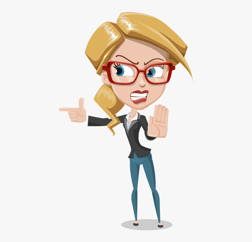 Angry People Clip Art - Angry Lady Clipart Png, Transparent Png, Free Download