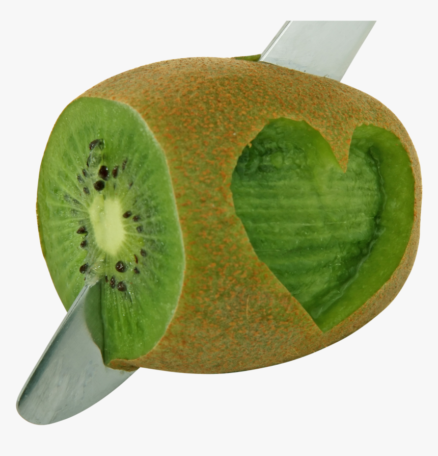 Heart Shape Carved Kiwi Fruit Png Image - Kiwifruit, Transparent Png, Free Download