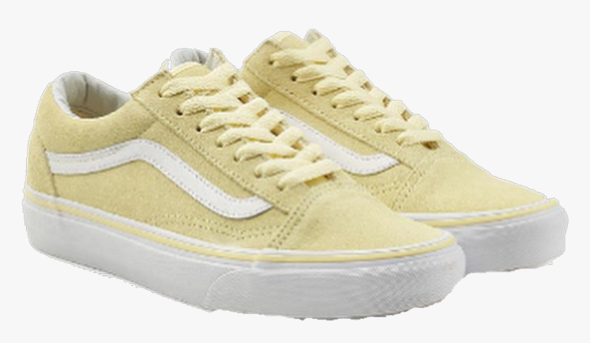 light yellow vans slip on