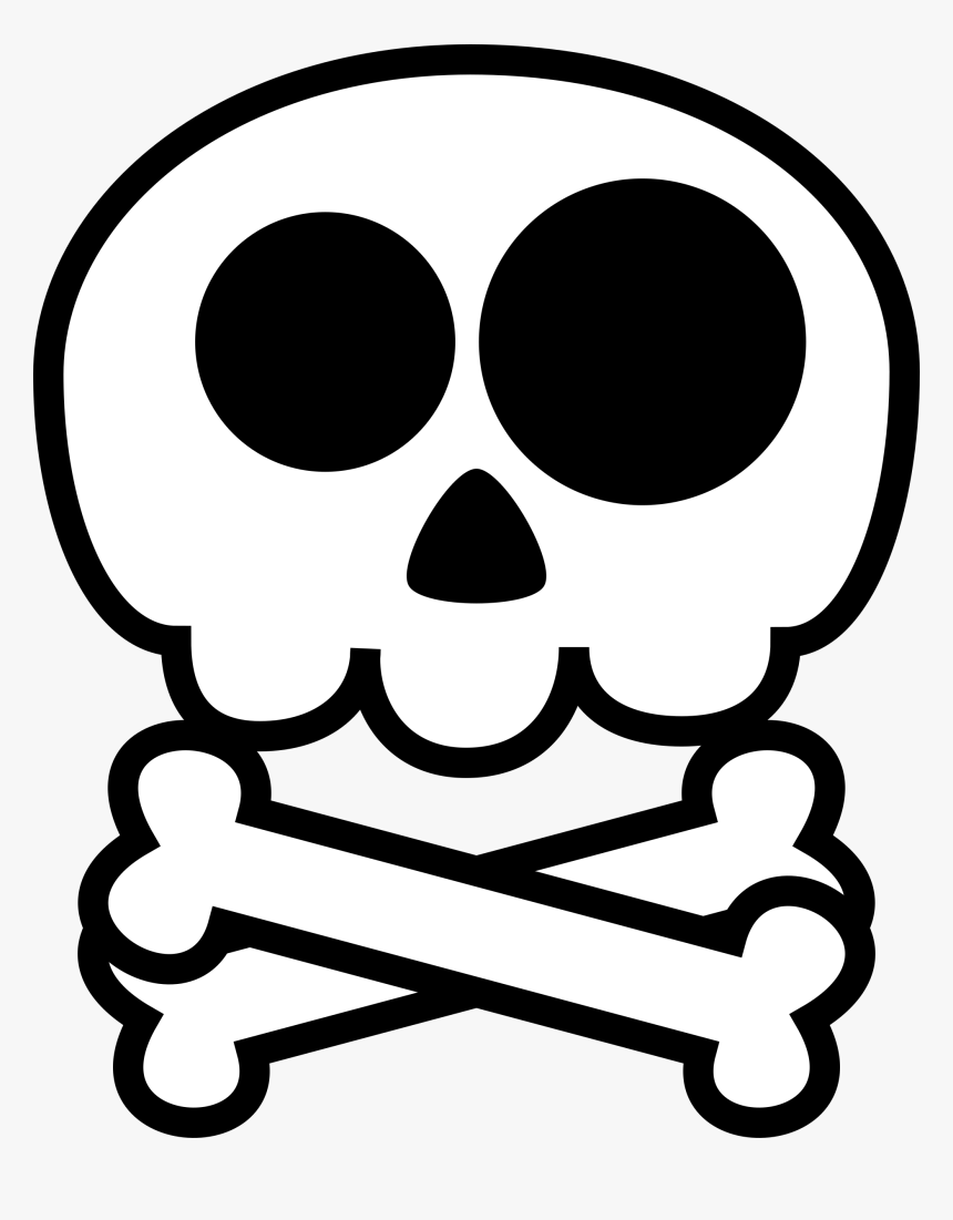 Cartoon Skull Clipart, Explore Pictures - Skull And Crossbones Cute, HD Png...