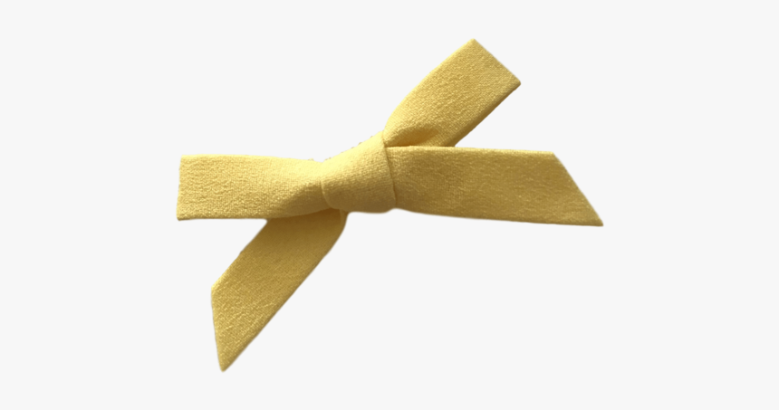 Yellow Fabric Bow - Yellow Hair Bow Transparent, HD Png Download, Free Download