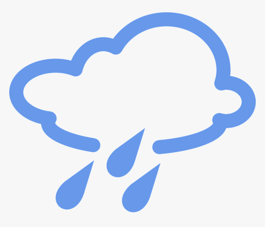 Cloudy, Rainy, Rain, Drops, Raindrops, Clouds, Overcast - Weather Forecast Symbols Foggy, HD Png Download, Free Download