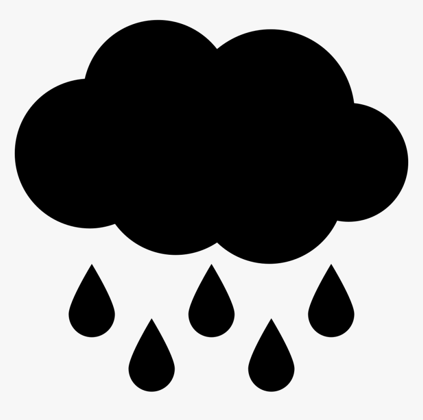 Computer Icons Cloud Storm Rain Vector Graphics - Black Cloud Rain Png, Transparent Png, Free Download
