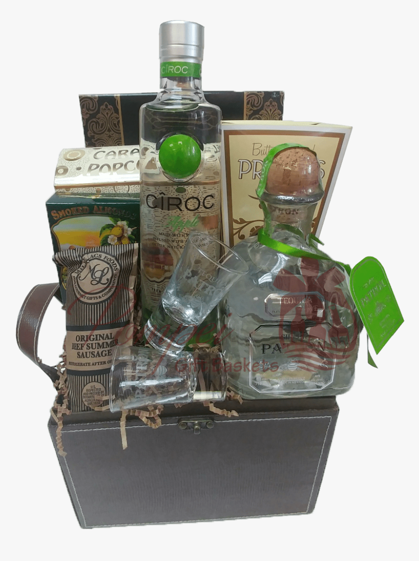 Give Me The Green Light Liquor Gift Basket, Liquor - Liquor Baskets Ideas, HD Png Download, Free Download