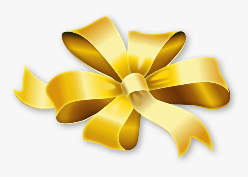 Gold Gift Ribbon Png, Transparent Png, Free Download