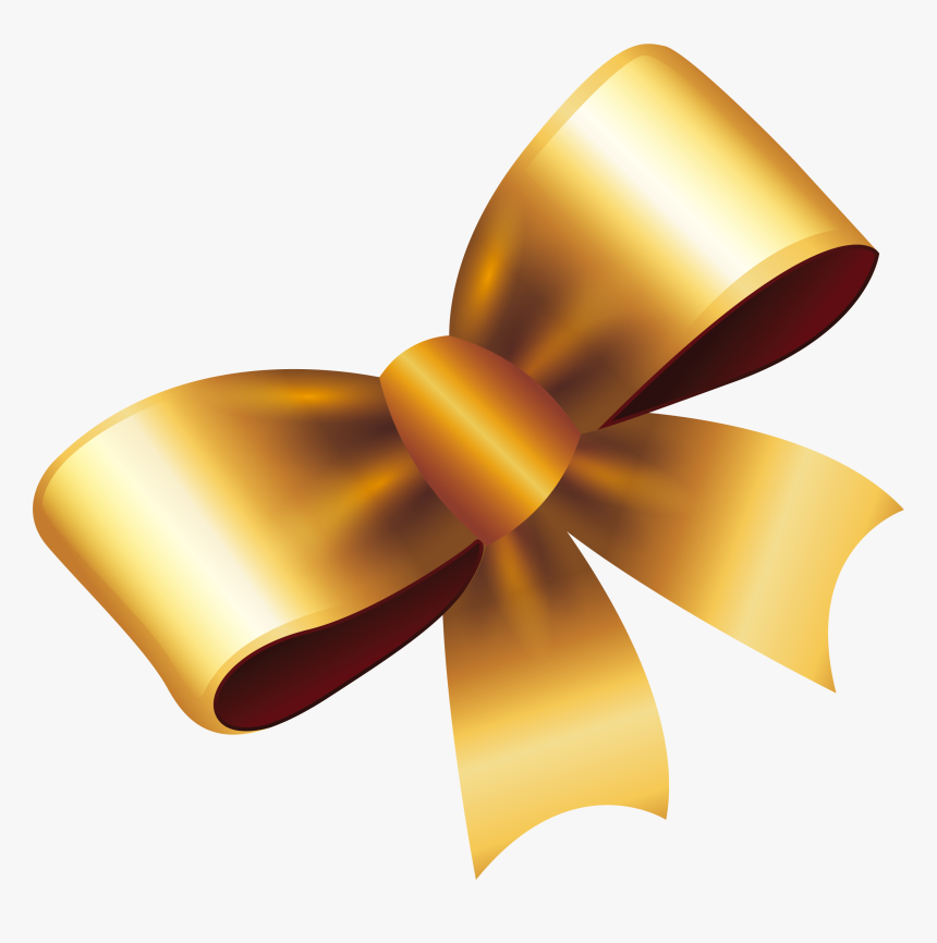 Ribbon Gold Gift - Gold Gift Ribbon Png, Transparent Png, Free Download