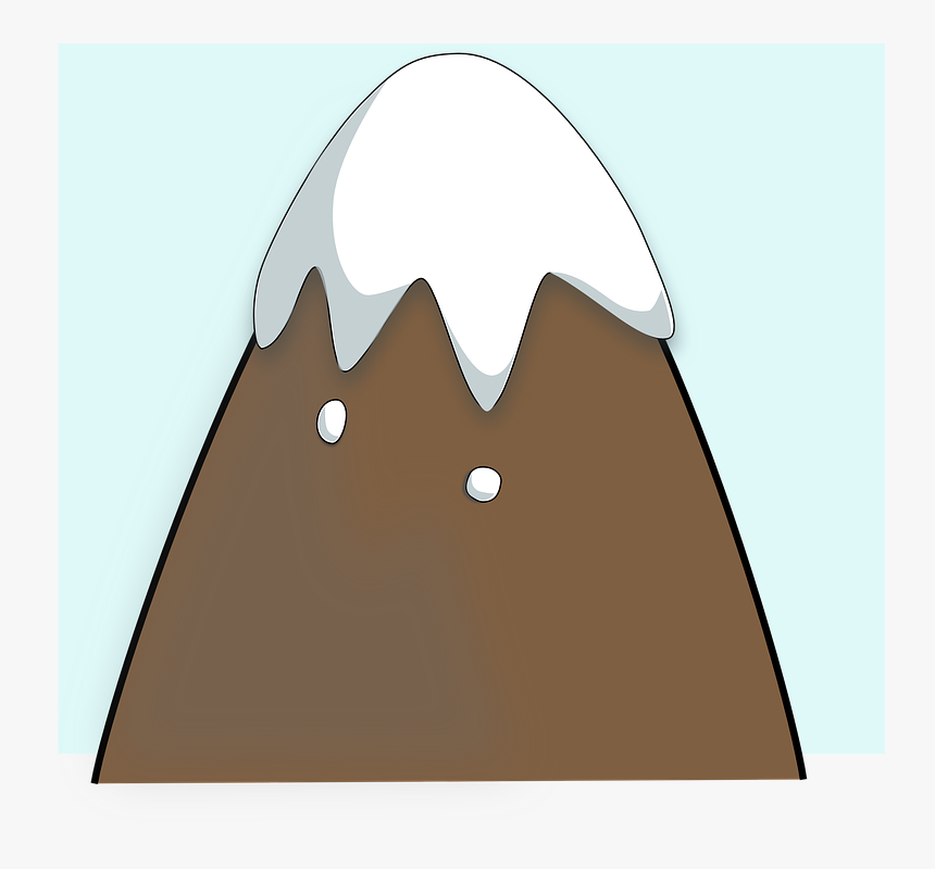 Montaña, Arriba, Snow, Dibujos Animados, Frío - Brown Mountain Clipart, HD Png Download, Free Download