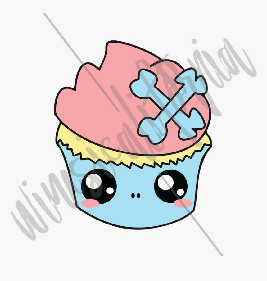 Cupcake Scull Drawn On Ipad Pro With Apple Pencil Clipart, HD Png Download, Free Download