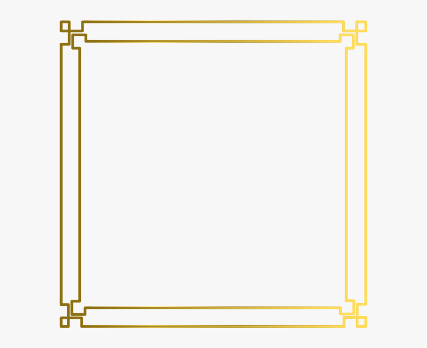 Simple Vector Frames Png - Simple Gold Border Hd, Transparent Png, Free Download