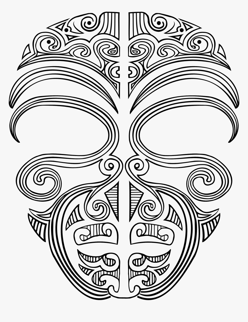 Tiki Vector Border - Maori Face Tattoo Designs, HD Png Download, Free Download