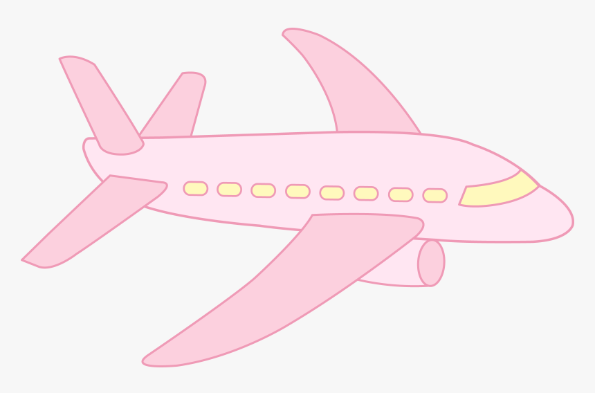 Cute Pink Airplane - Pink Airplane Clipart, HD Png Download, Free Download