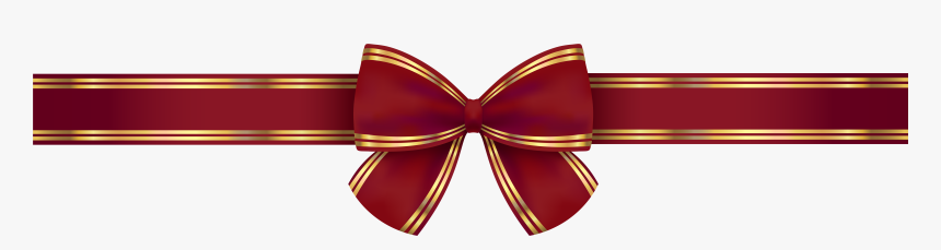 Gold Gift Bow Png Download - Red Gold Ribbon Png, Transparent Png, Free Download