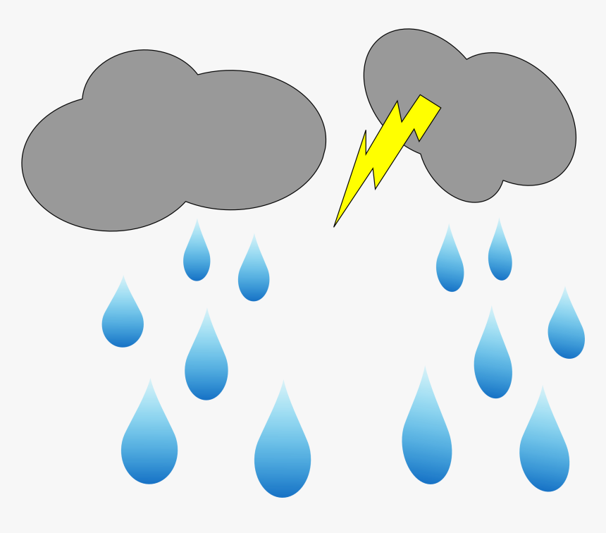 Cloud Lightning Rain Free Picture - Raining Cloud Gif Png, Transparent Png, Free Download