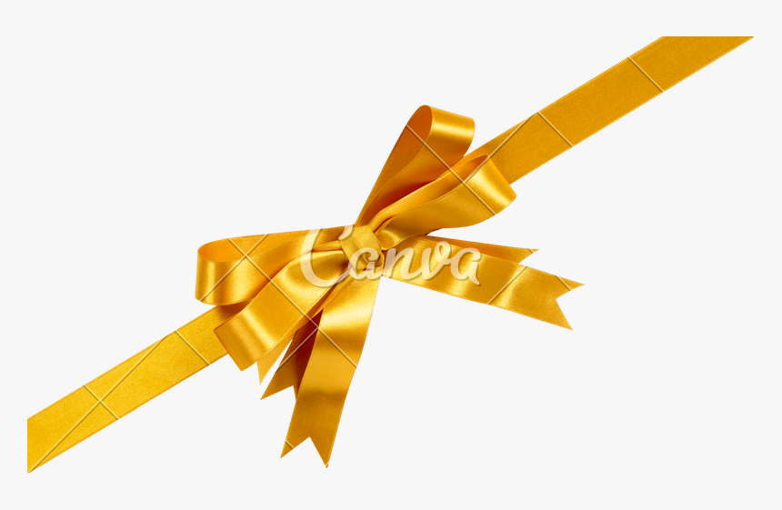 Transparent Gift Bow Png - Golden Gift Ribbon Png, Png Download, Free Download