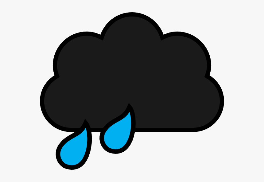 Black Rain Cloud Cartoon, HD Png Download, Free Download