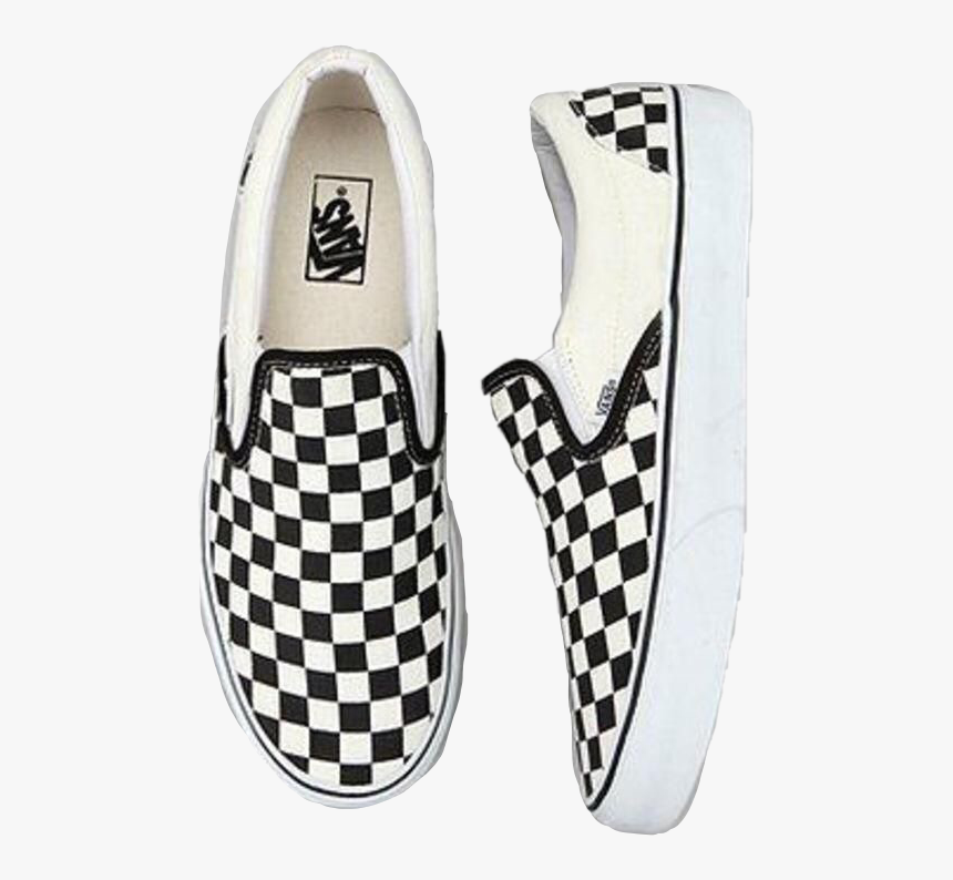 #vans #shoes #vsco #skate #checkered #checkeredvans - Foot Checkerboard Slip On Vans, HD Png Download, Free Download
